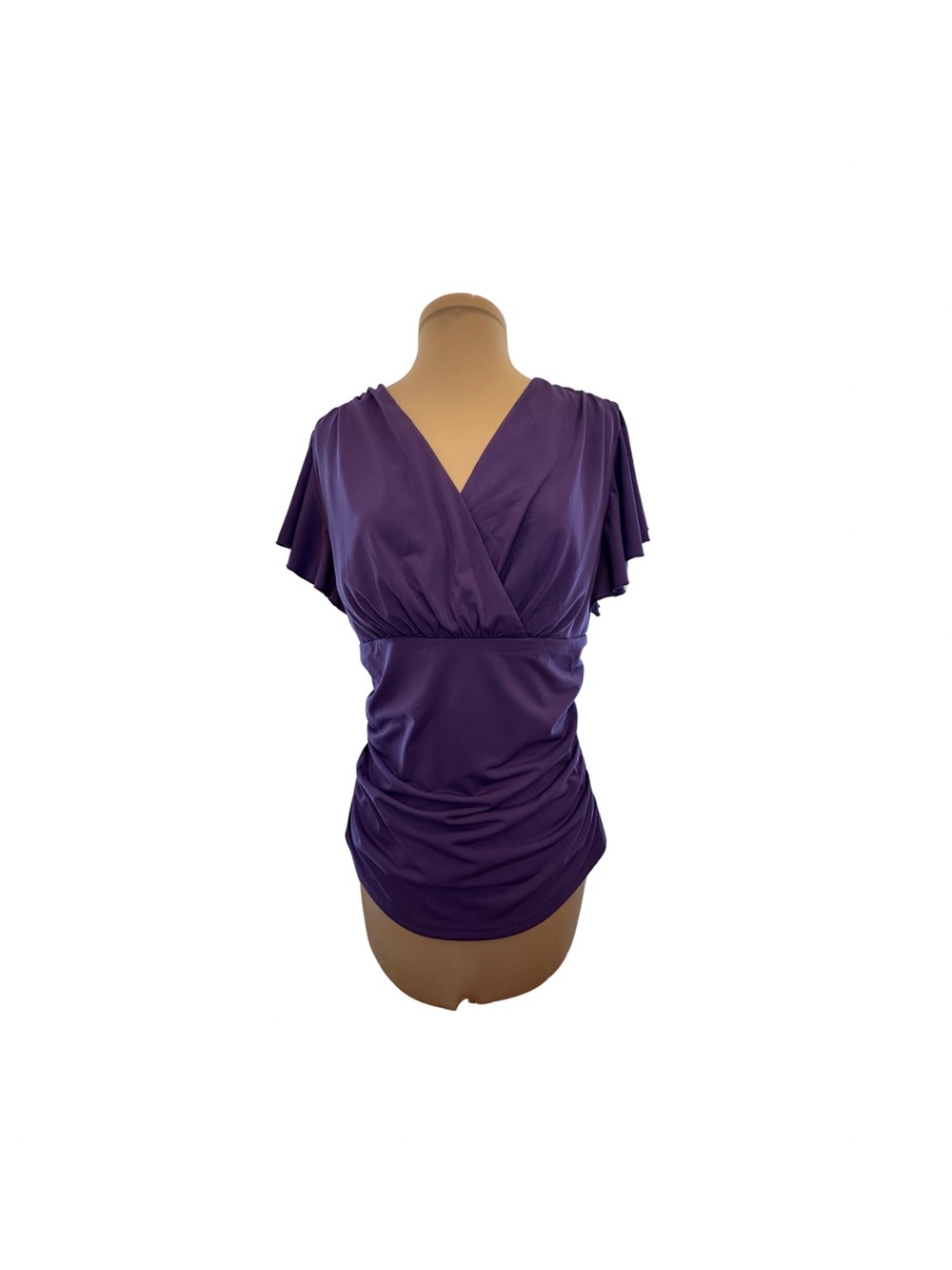 Grace Karin Purple Stretch Knit Top - Size M